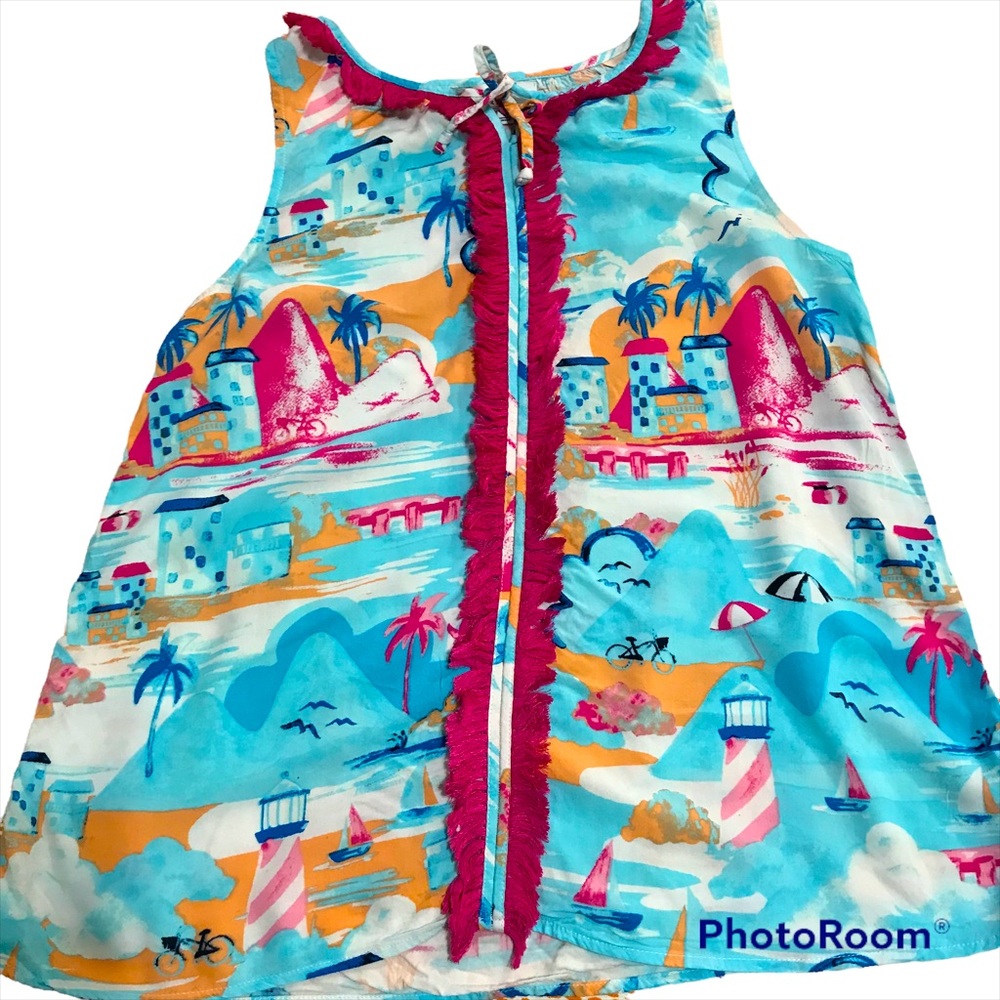 Crown & Ivy Kids beach print top